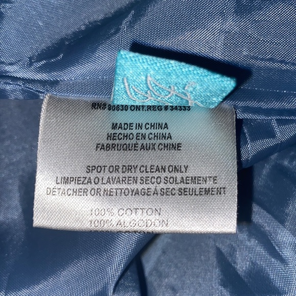 Isabella’s Journey Denim Expressions Long Coat,Faux Suede Cuffs,Embellishments - Picture 15 of 16